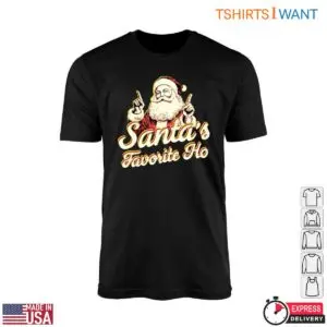 Santa Graphic T-Shirt - Santa's Favorite Ho Funny Christmas 9 Santa Graphic T Shirt Santas Favorite Ho Funny Christmas 5 1.jpg
