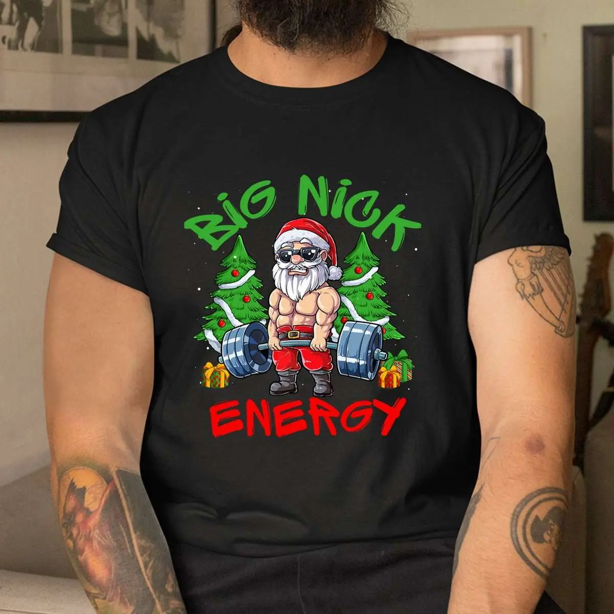 Santa Gym Christmas Weightlifting Shirt 4 1.jpg