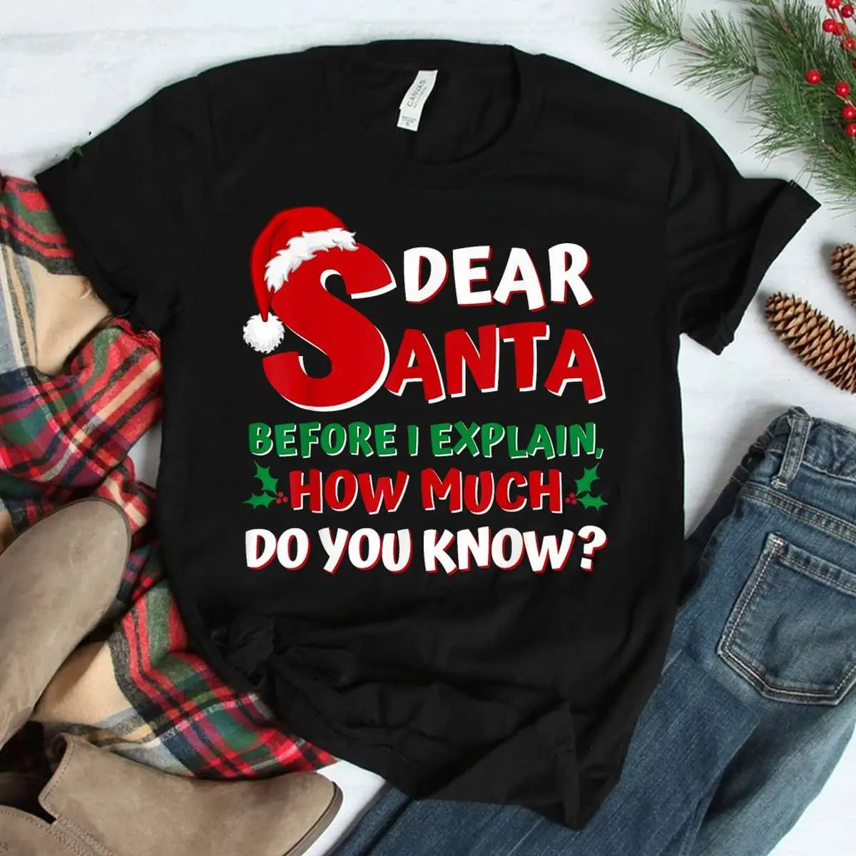 Santa I Can Explain Funny Christmas Shirt - Holiday Humor Tee 3 Santa I Can Explain Funny Christmas Shirt 3 1.jpg