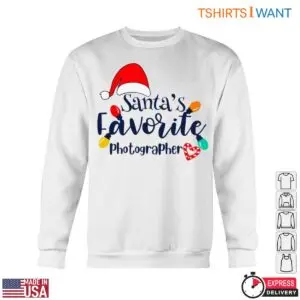 Santa Photography T-Shirt - Santa's Favorite Photographer Holiday Design 11 Santa Photography T Shirt Santas Photographer 6 1.jpg