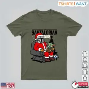 Santalorian Funny Santa Mandalorian and Baby Yoda Graphic Tee 6 Santalorian Santa Baby Yoda Graphic Tee 2 1.jpg