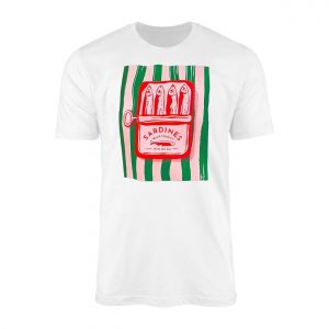 Sardines Wild Caught Retro Can Illustration E28093 Vintage Food Graphic T shirt 1.jpg