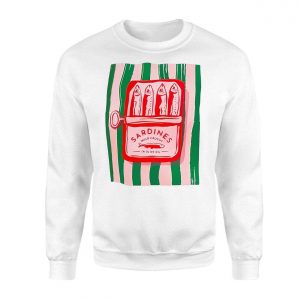 Sardines Wild Caught Retro Can Illustration E28093 Vintage Food Graphic T shirt 3.jpg