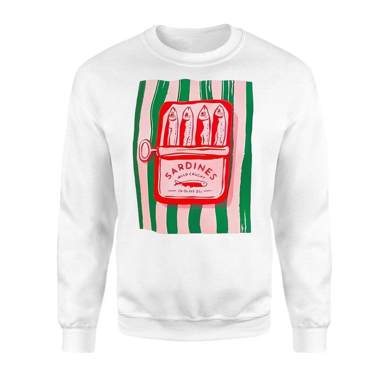 Sardines Wild Caught Retro Can Illustration E28093 Vintage Food Graphic T shirt 3.jpg