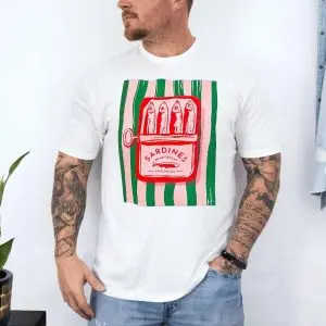 Sardines Wild Caught Retro Can Illustration – Vintage Food Graphic T-shirt 10 Sardines Wild Caught Retro Can Illustration E28093 Vintage Food Graphic T shirt 4.jpg