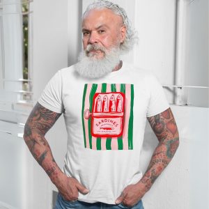 Sardines Wild Caught Retro Can Illustration E28093 Vintage Food Graphic T shirt 7.jpg