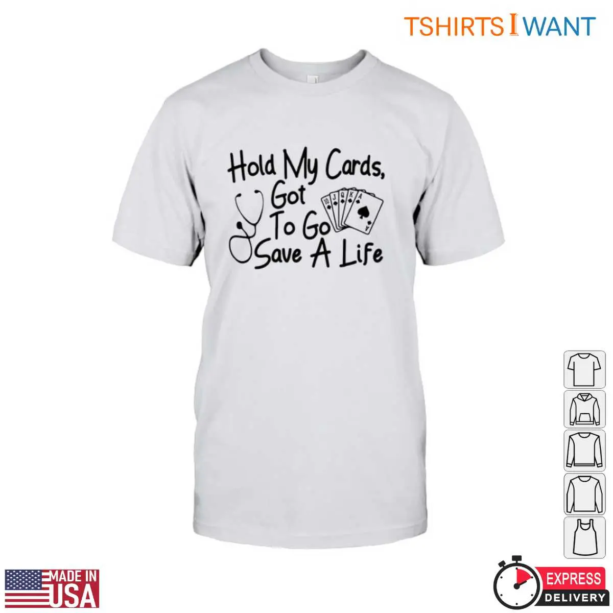 Save A Life Emergency Response Nurse T-Shirt 12 Save A Life T-Shirt Front View