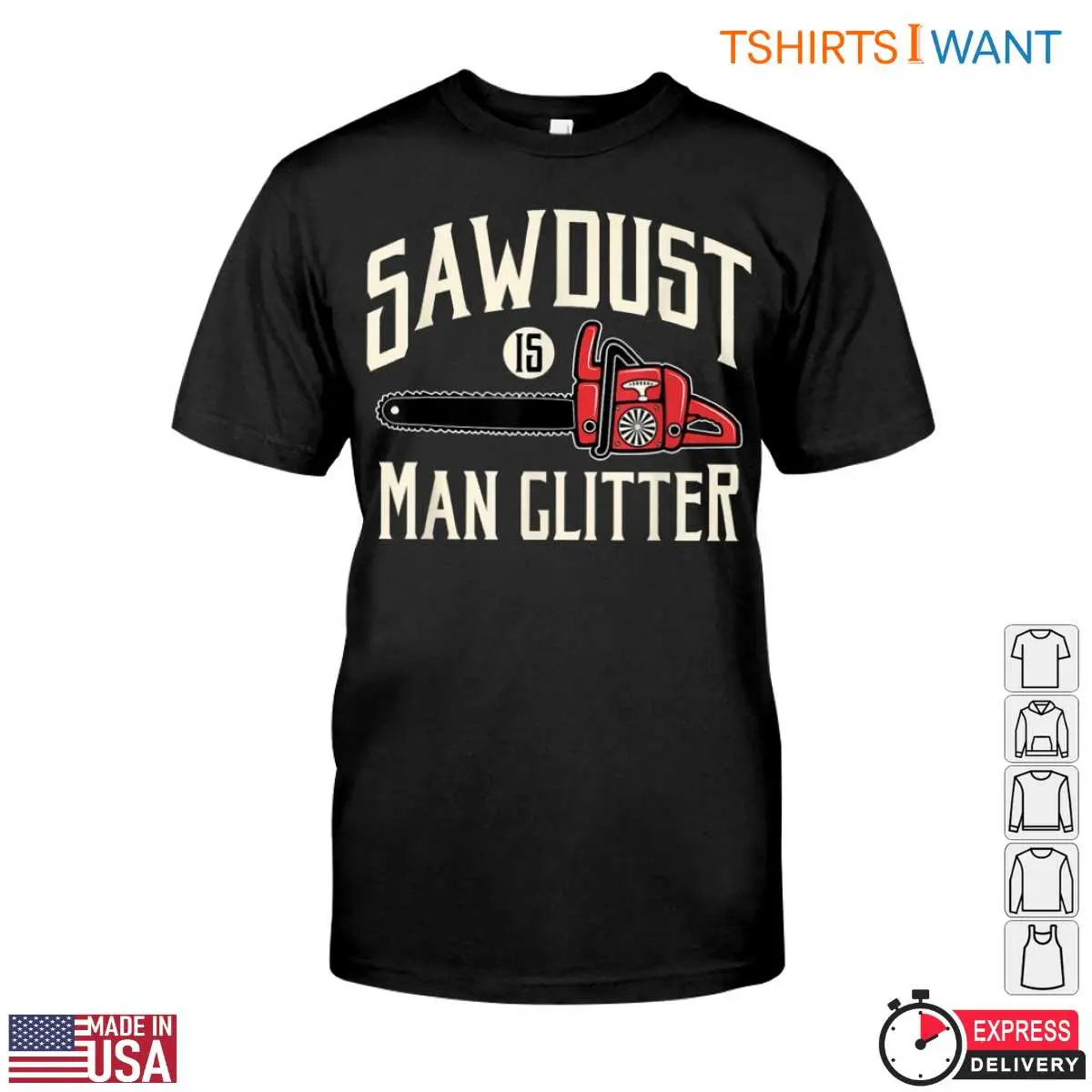 Sawdust Is Man Glitter Lumberjack T Shirt Mens Red Chainsaw Design Tee 1 1 1.jpg