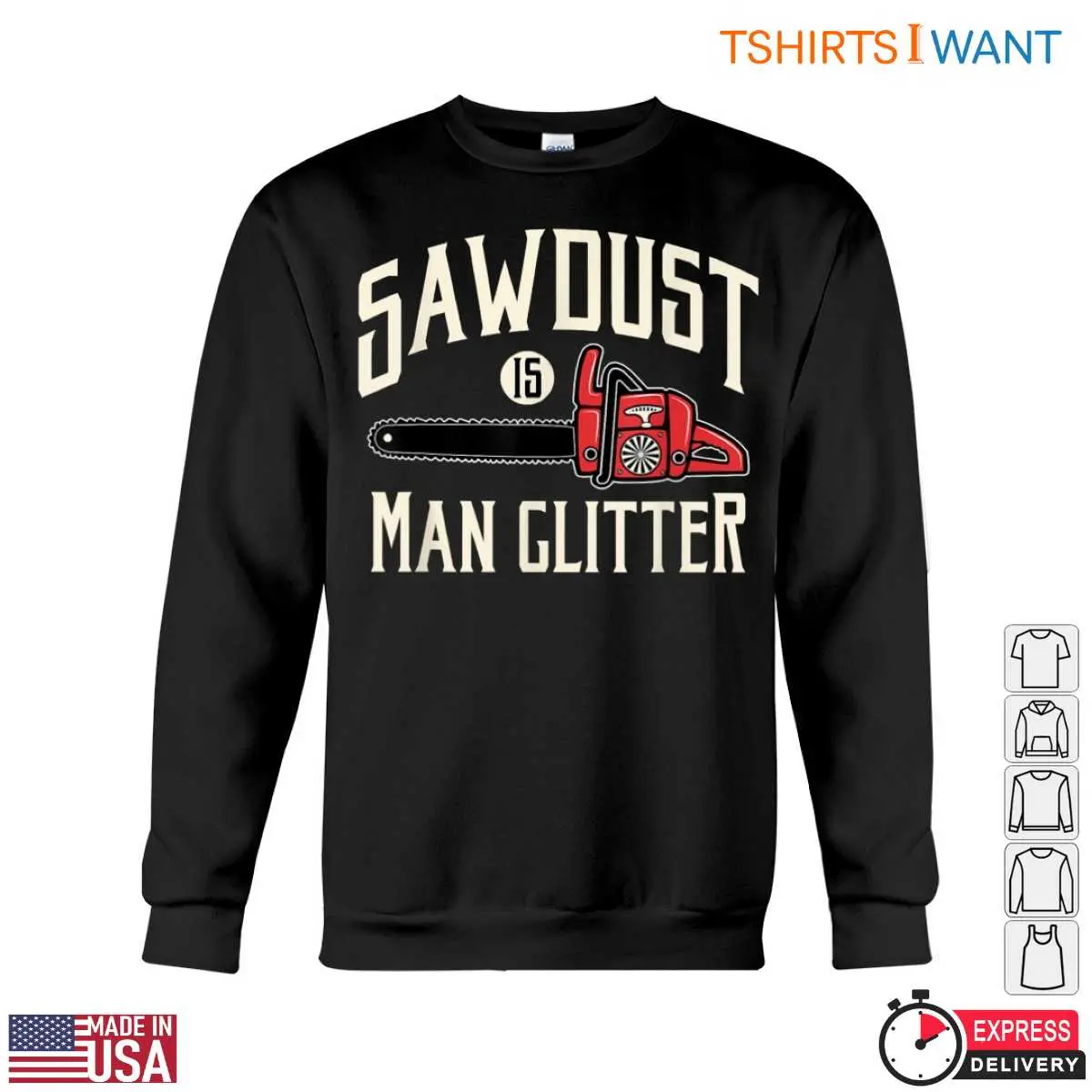 Sawdust Is Man Glitter Lumberjack T Shirt Mens Red Chainsaw Design Tee 3 1 1.jpg