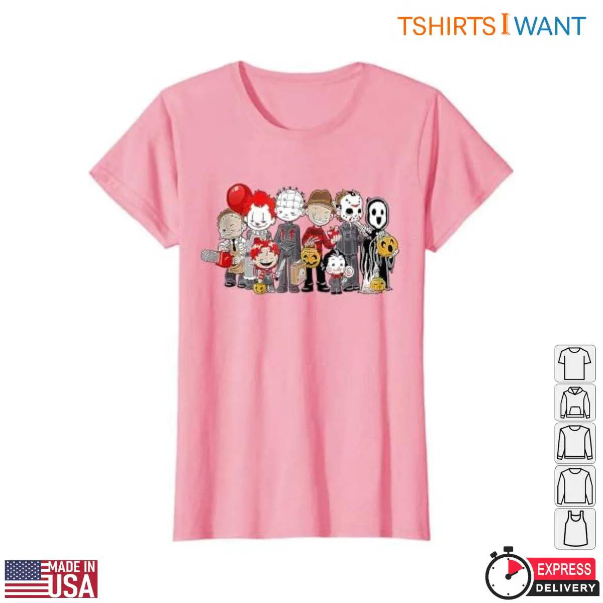 Scary Horror Movies Halloween Villains T-Shirt 4 Scary Horror Movies Halloween Villains T Shirt 4 1.jpg
