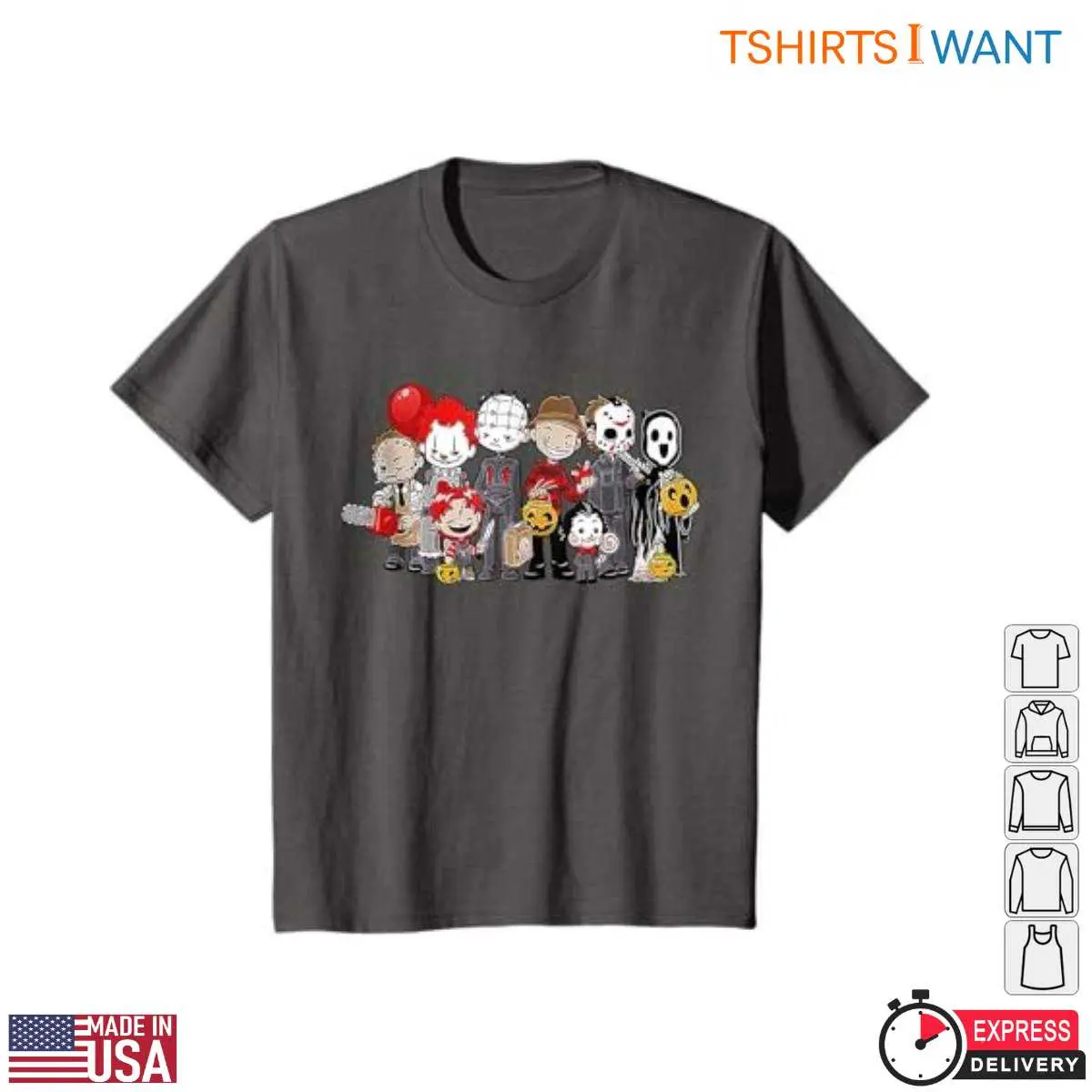 Scary Horror Movies Halloween Villains T-Shirt 5 Scary Horror Movies Halloween Villains T Shirt 5 1.jpg