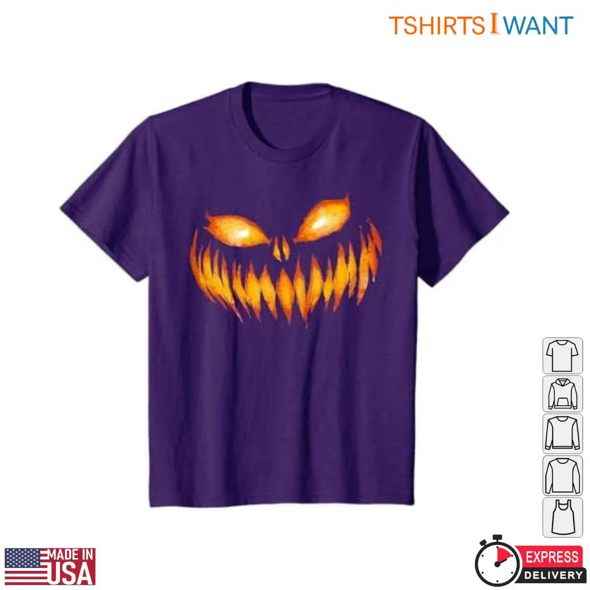 Scary Jack O Lantern Fiery Pumpkin T-Shirt 2 Scary Jack O Lantern Fiery Pumpkin T Shirt 2 1.jpg