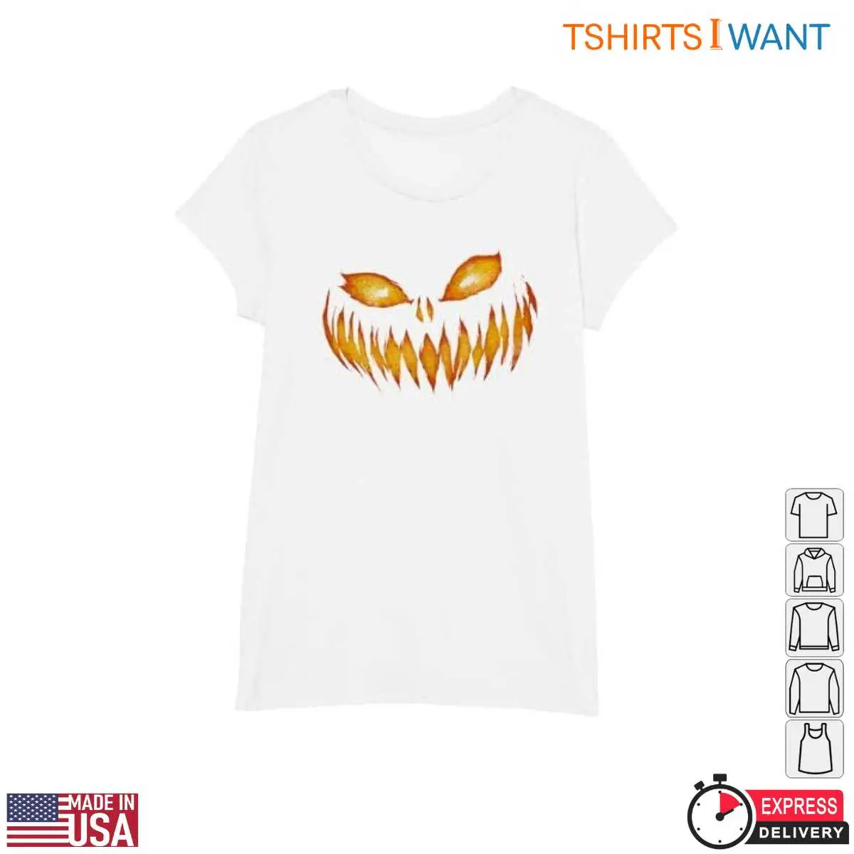 Scary Jack O Lantern Fiery Pumpkin T-Shirt 3 Scary Jack O Lantern Fiery Pumpkin T Shirt 3 1.jpg