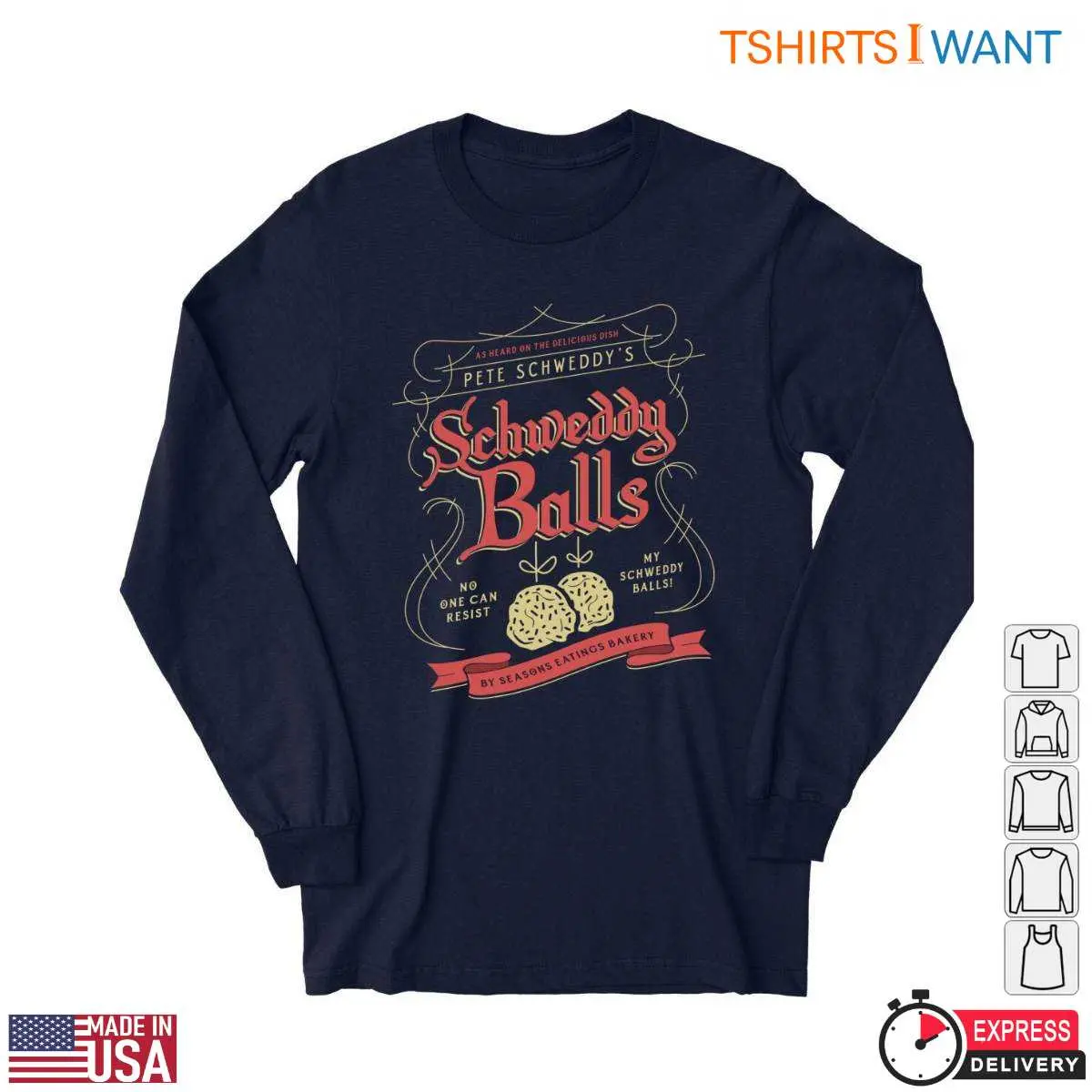 Schweddy Balls T Shirt E28093 Hilarious Food Humor Holiday Tee 5.jpg