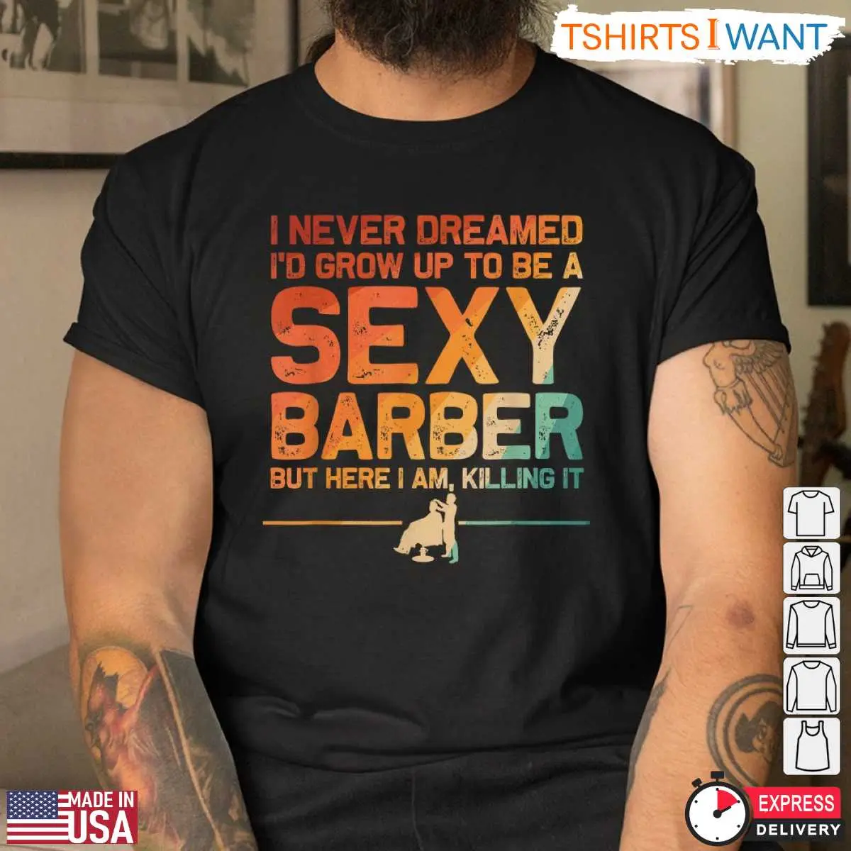 Sexy Barber Funny Barbershop Hair Stylist T Shirt 4 1.jpg