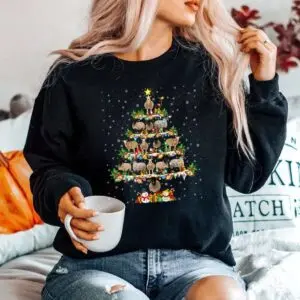 Sheep Christmas Tree Shirt - Xmas Lighting Santa Sheep Holiday Design 9 Sheep Christmas Tree Holiday Lighting Shirt 5 1.jpg