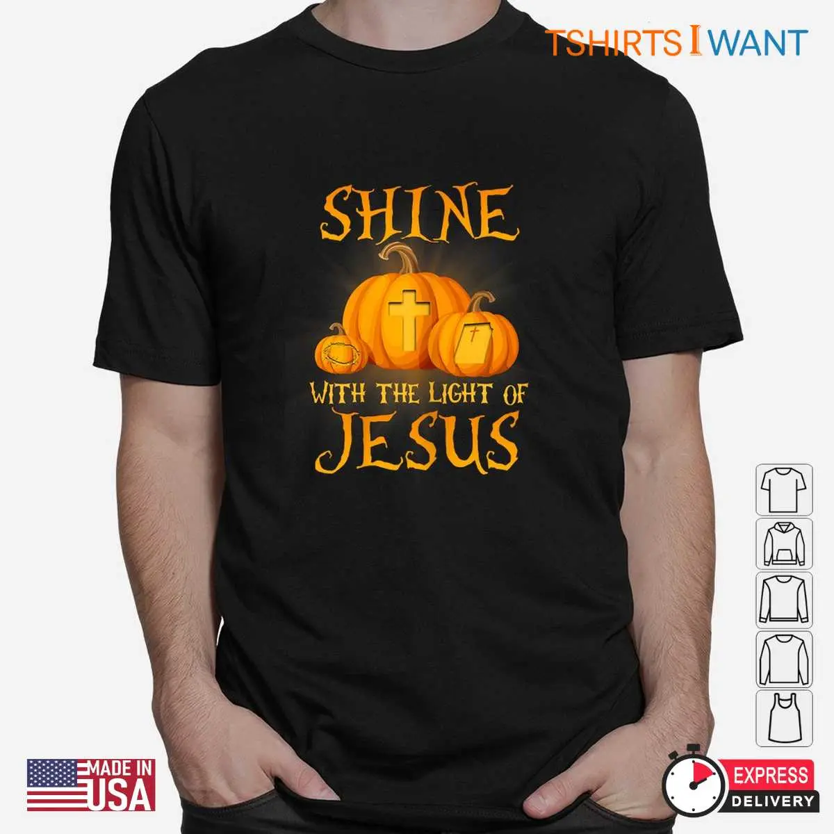 Shine With The Light Of Jesus Christian Pumpkin Tee 2 1.jpg