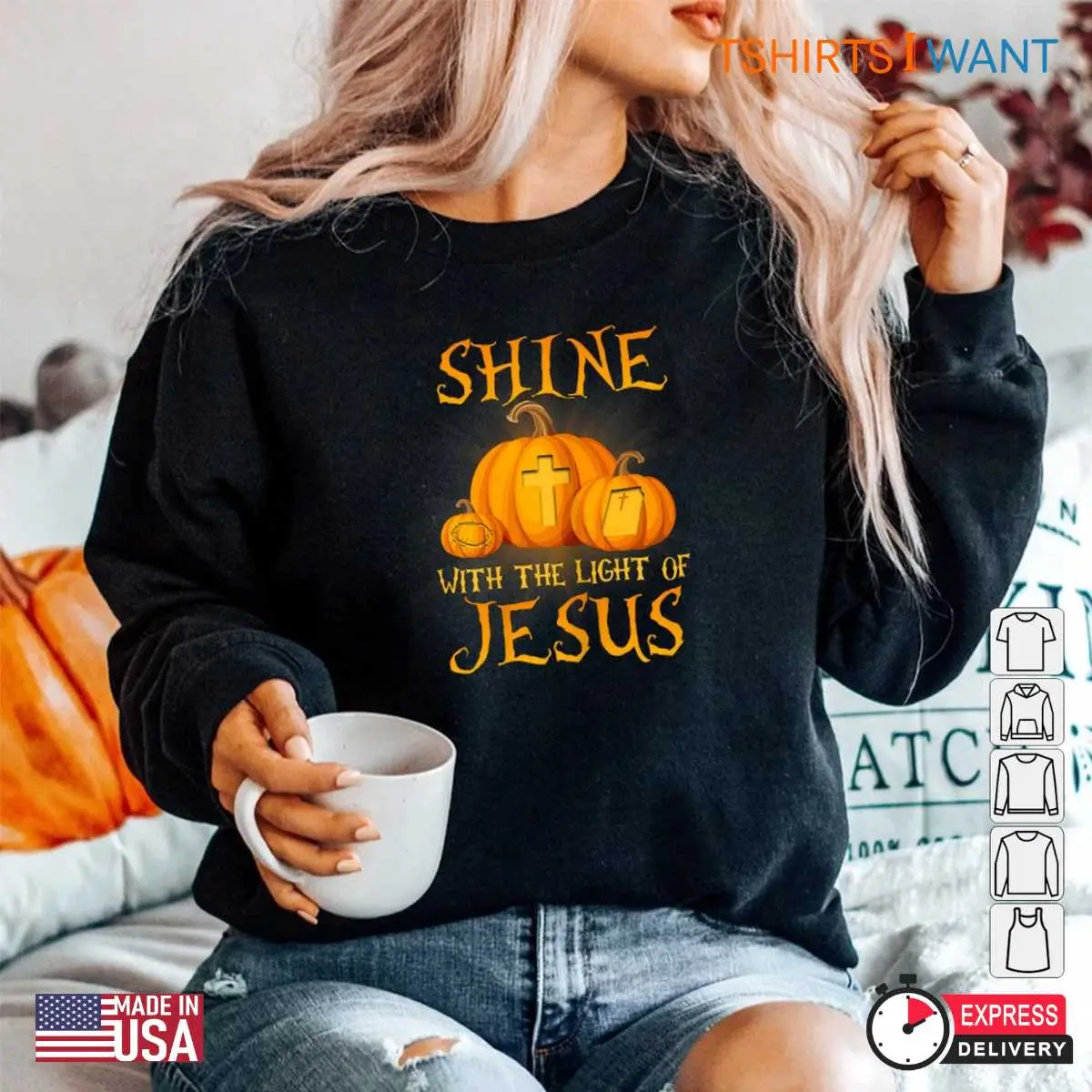 Shine With The Light Of Jesus Christian Pumpkin Tee 5 1.jpg
