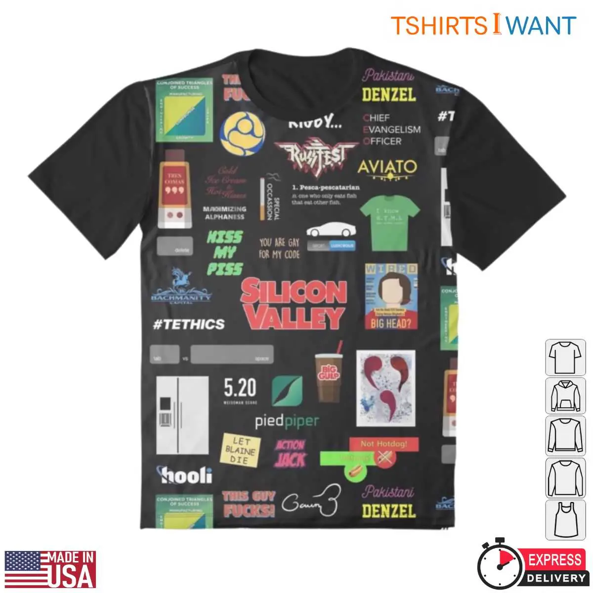 Silicon Valley Tech Humor Pop Culture 3D Graphic T Shirt 1 1.jpg