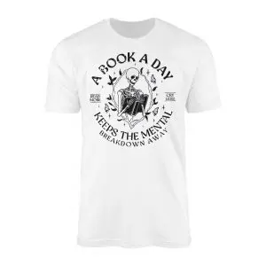 Skeleton Reading A Book Daily Mental Health T Shirt 1 1.jpg