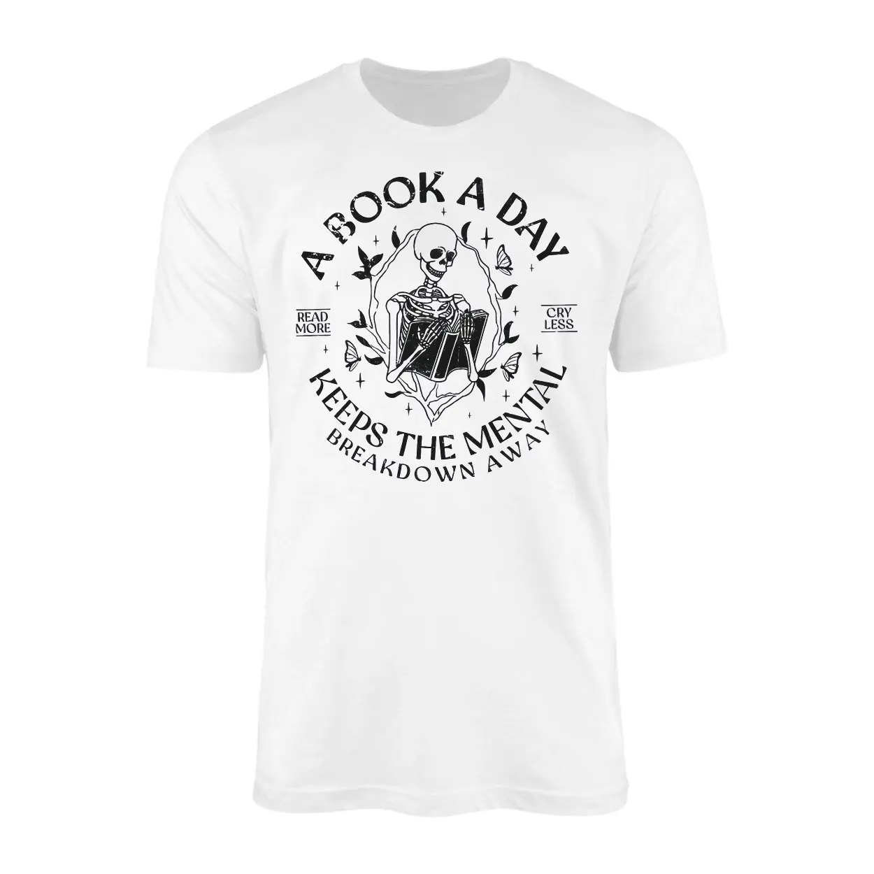 Skeleton Reading A Book Daily Mental Health T Shirt 1 1.jpg