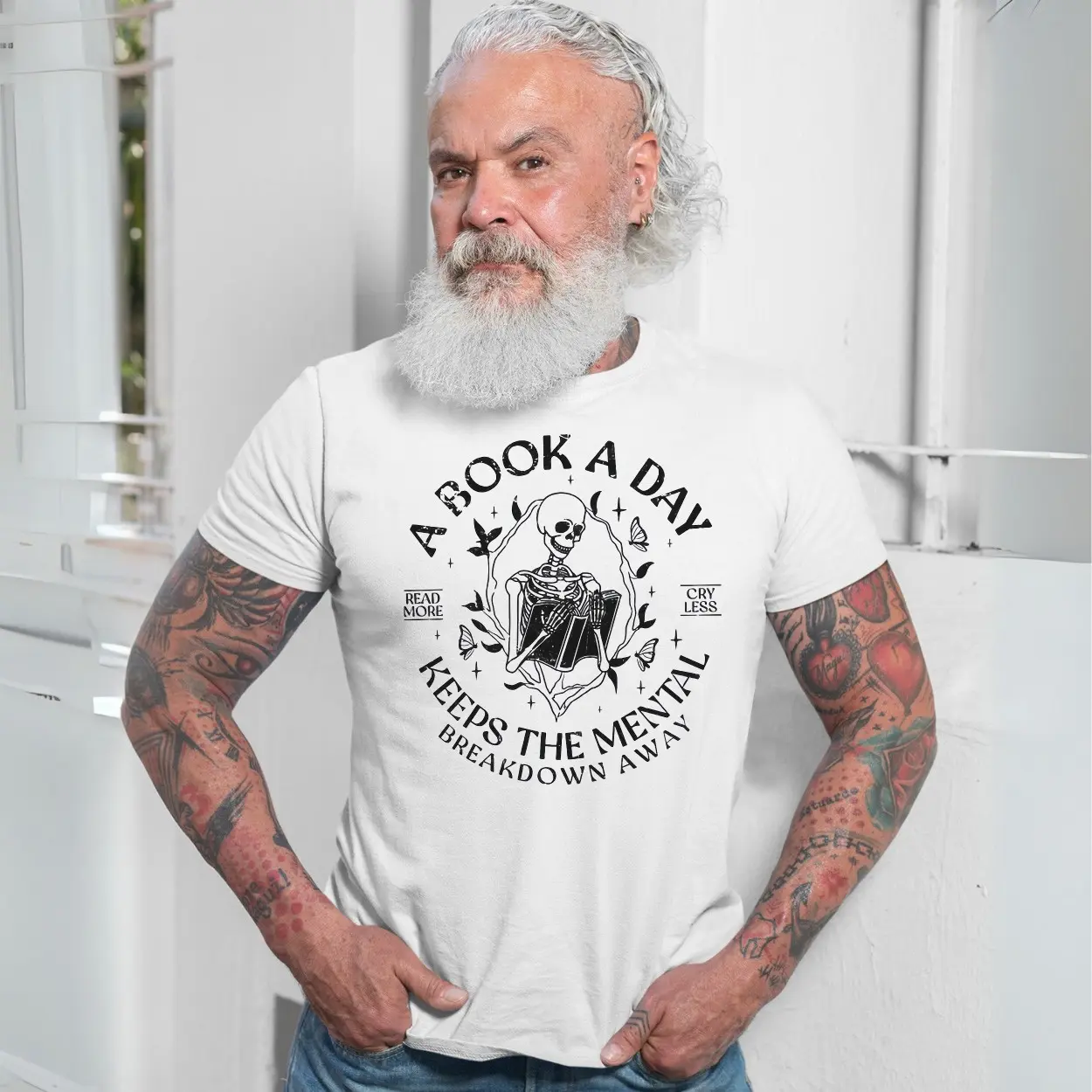 Skeleton Reading A Book Daily Mental Health T Shirt 7 1.jpg