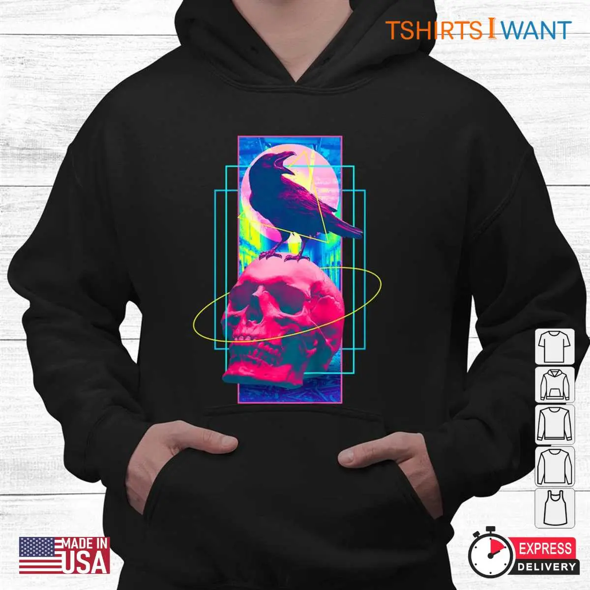 Skull And Crow Vaporwave Spooky Tee 4 1.jpg
