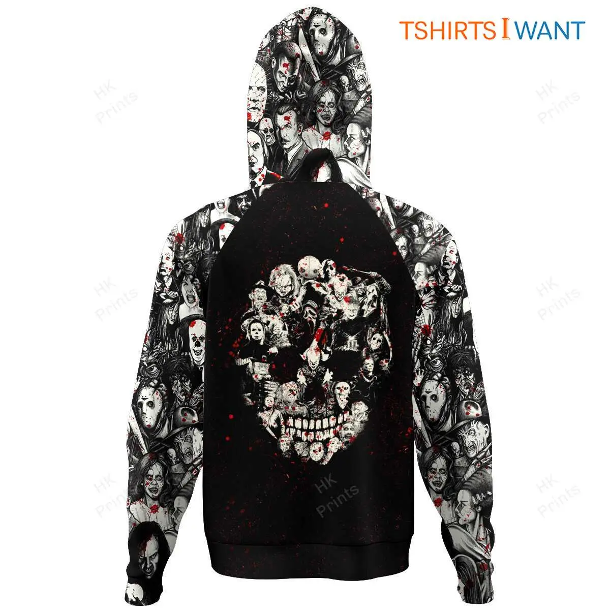 Skull Character Horror Villains Bloody Halloween Hoodie 3 1.jpg