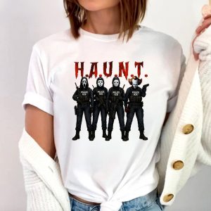 Slasher Horror Squad Shirt – Funny HAUNT Halloween Police ICE Costume Tee 3