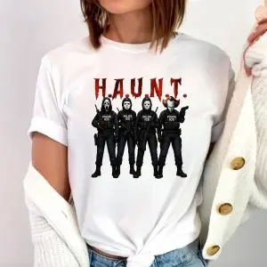 Slasher Horror Squad Shirt – Funny HAUNT Halloween Police ICE Costume Tee 8 Slasher Horror Squad Shirt – Funny HAUNT Halloween Police ICE Costume Tee 3