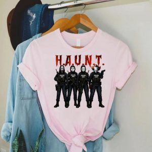 Slasher Horror Squad Shirt – Funny HAUNT Halloween Police ICE Costume Tee 4