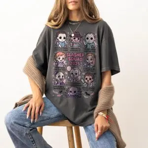 Slasher Squad 2025 Shirt – Cute Pastel Horror Movie Characters Tee 8 Slasher Squad 2025 Shirt – Cute Pastel Horror Movie Characters Tee 3