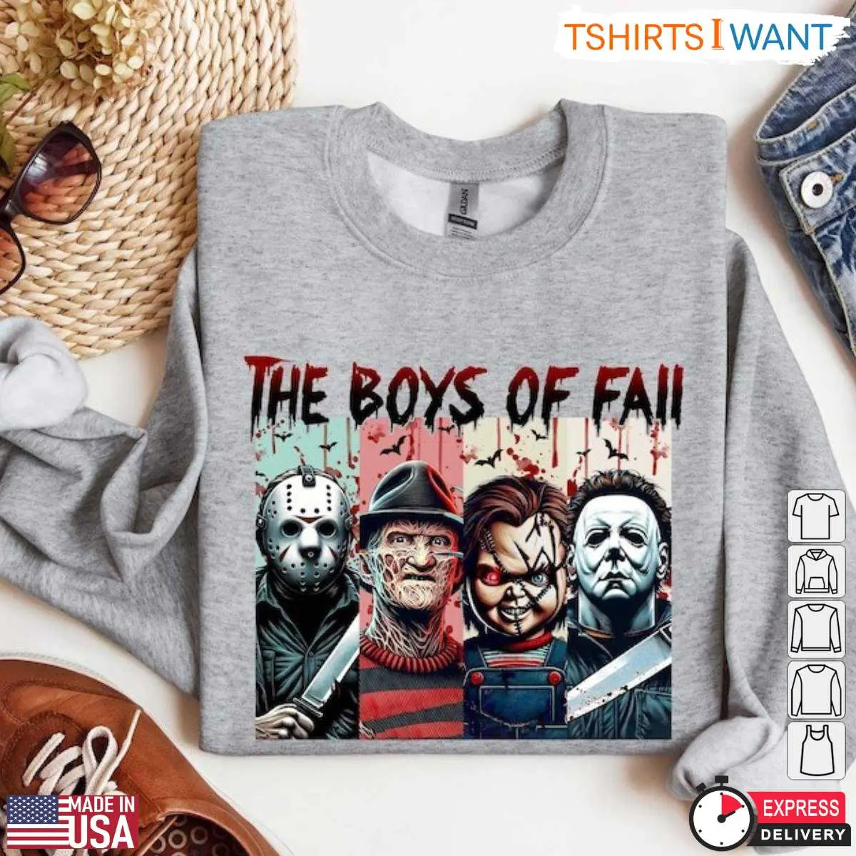 Slasher T Shirt Boys of Fall Horror Icons 4 1.jpg
