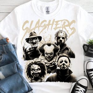 Slashers Horror Icons Shirt – Scary Halloween Villains Graphic Tee 2