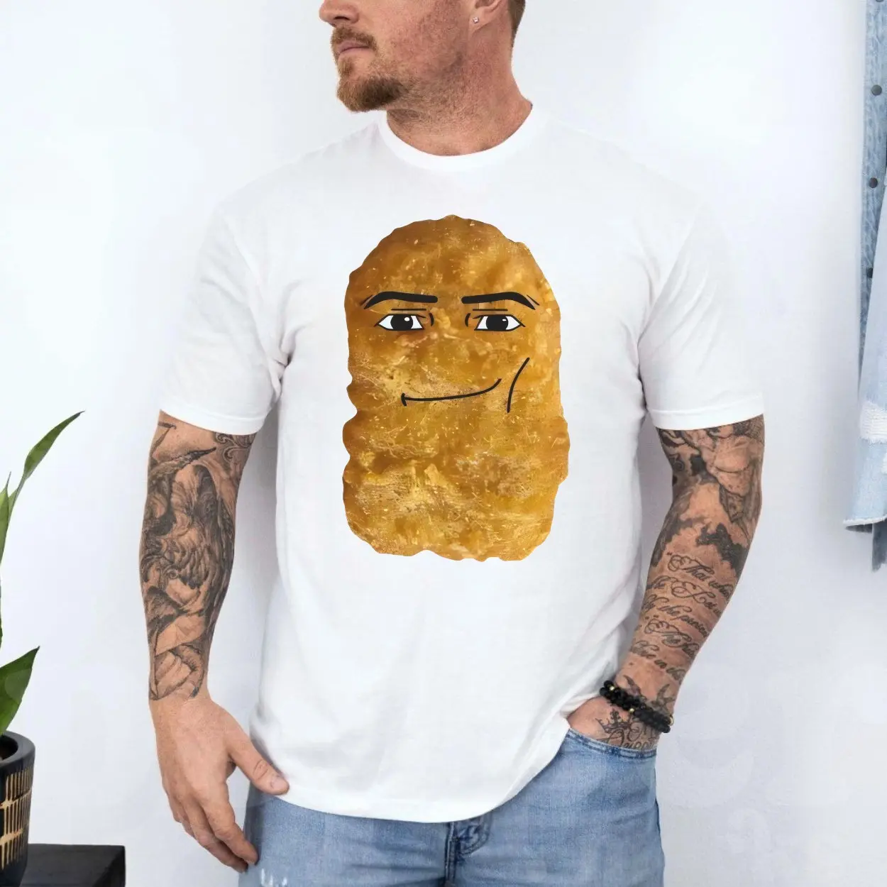 Smirking Nugget Meme Face Funny Food T Shirt 4 1 1.jpg