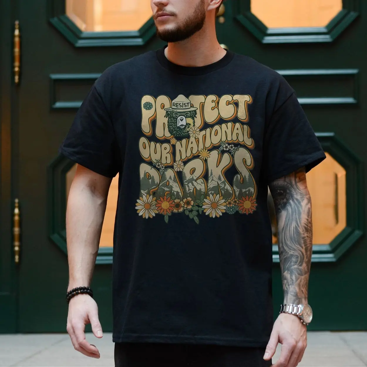 Smokey Bear T-shirt – Protect Our National Parks Retro Resist Tee 4 Smokey Bear T shirt E28093 Protect Our National Parks Retro Resist Tee 4.jpg
