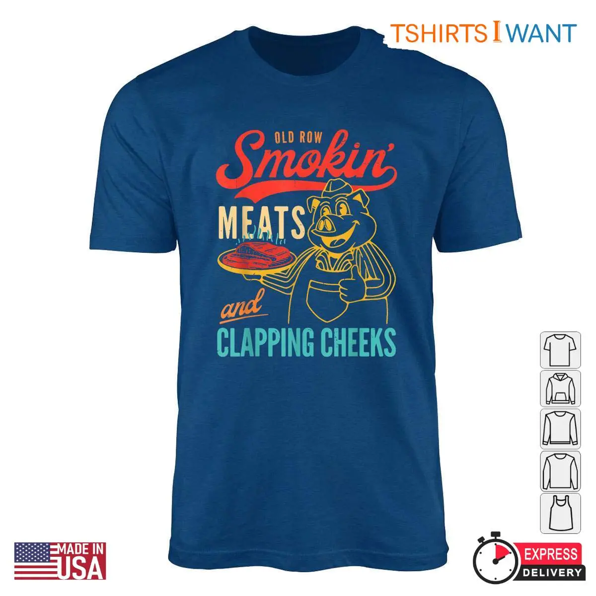 Smokin' Meats & Clapping Cheeks T Shirt – Funny BBQ Lover Gift 2
