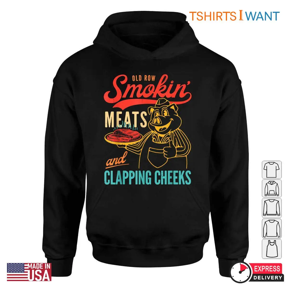 Smokin' Meats & Clapping Cheeks T Shirt – Funny BBQ Lover Gift 3