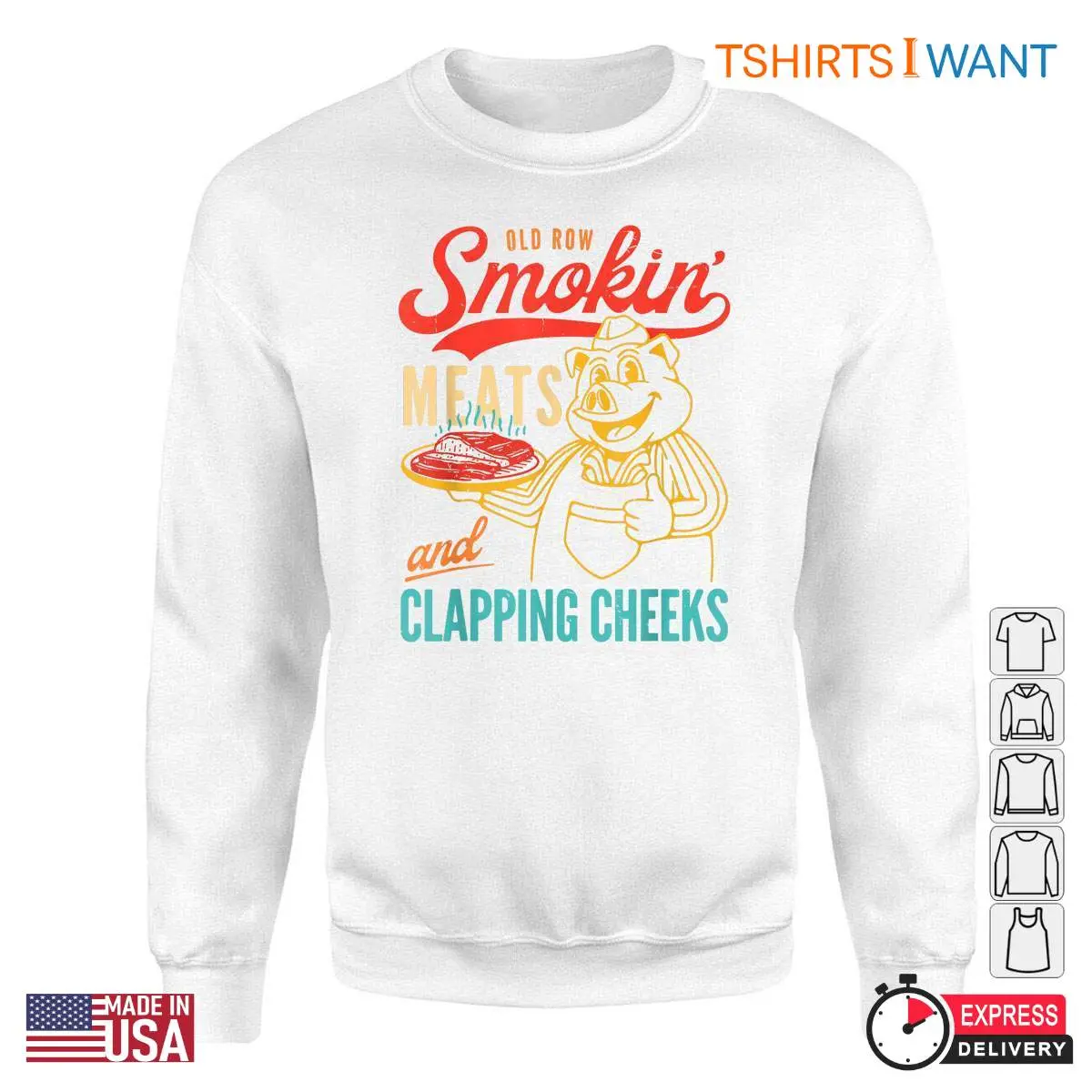 Smokin' Meats & Clapping Cheeks T Shirt – Funny BBQ Lover Gift 4