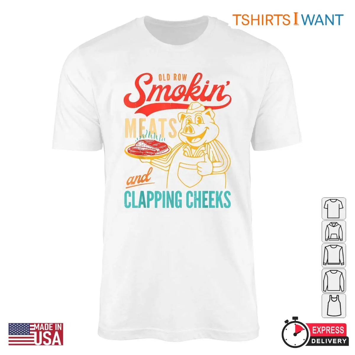 Smokin' Meats & Clapping Cheeks T Shirt – Funny BBQ Lover Gift 6