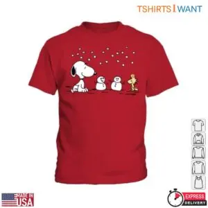 Snoopy and Woodstock T-Shirt - Snowman Holiday Scene Christmas Tee 10 Snoopy And Woodstock Holiday Scene Tee 5 1.jpg