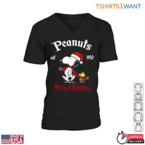 Snoopy and Woodstock Images T-Shirt - Holiday Peanuts Characters Merry Christmas 8 Snoopy And Woodstock Images Christmas T Shirt 2 1.jpg