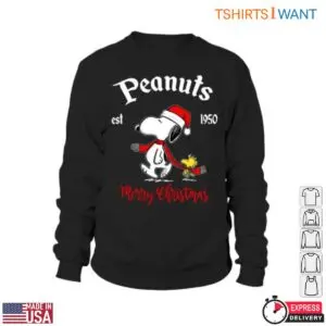Snoopy and Woodstock Images T-Shirt - Holiday Peanuts Characters Merry Christmas 10 Snoopy And Woodstock Images Christmas T Shirt 4 1.jpg
