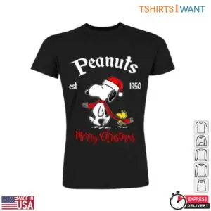 Snoopy and Woodstock Images T-Shirt - Holiday Peanuts Characters Merry Christmas 12 Snoopy And Woodstock Images Christmas T Shirt 6 1.jpg