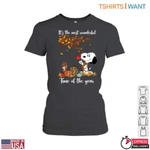 Snoopy Autumn Images T-Shirt - Celebrating Fall's 'Most Wonderful Time' Colorful Leaves & Harvest Motif Tee 6 Snoopy Autumn Images T Shirt Colorful Fall Leaves Harvest 2 1.jpg