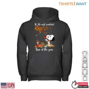 Snoopy Autumn Images T-Shirt - Celebrating Fall's 'Most Wonderful Time' Colorful Leaves & Harvest Motif Tee 7 Snoopy Autumn Images T Shirt Colorful Fall Leaves Harvest 3 1.jpg