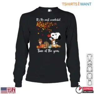 Snoopy Autumn Images T-Shirt - Celebrating Fall's 'Most Wonderful Time' Colorful Leaves & Harvest Motif Tee 8 Snoopy Autumn Images T Shirt Colorful Fall Leaves Harvest 4 1.jpg