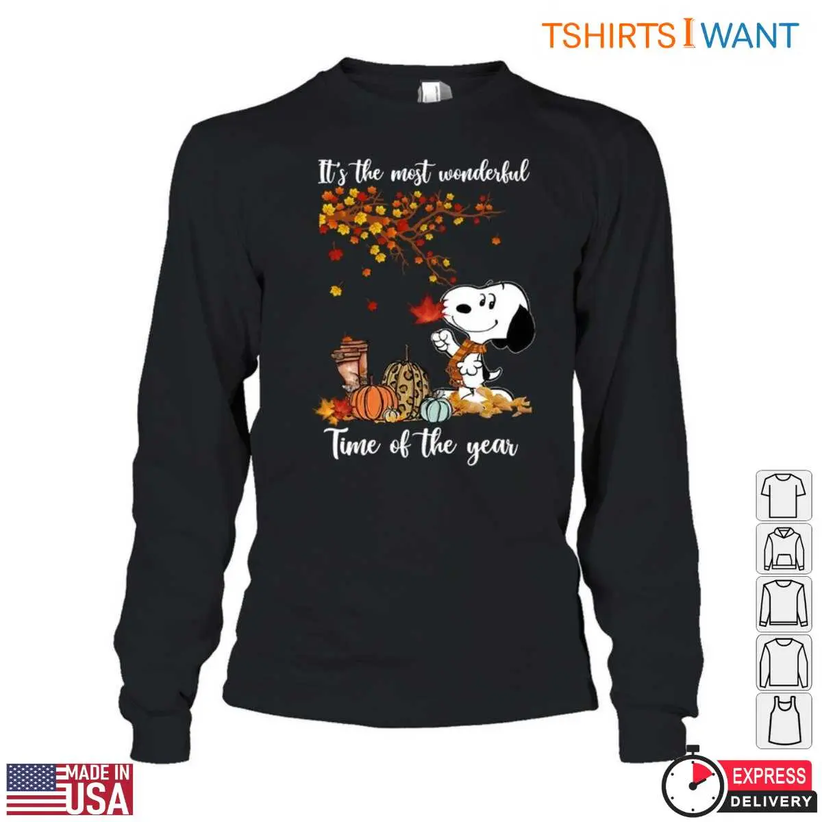 Snoopy Autumn Images T-Shirt - Celebrating Fall's 'Most Wonderful Time' Colorful Leaves & Harvest Motif Tee 4 Snoopy Autumn Images T Shirt Colorful Fall Leaves Harvest 4 1.jpg