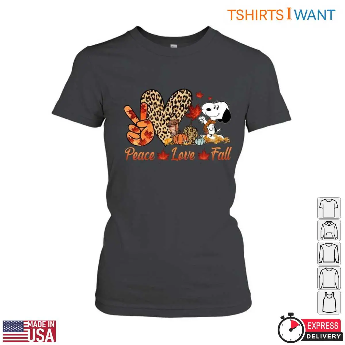 Snoopy Autumn Pictures T Shirt Peace Love Fall Tee 2 1.jpg