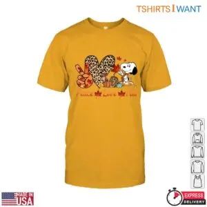 Snoopy Autumn Pictures T-Shirt - 'Peace Love Fall' Boho Chic Fall Tee 13 Snoopy Autumn Pictures T Shirt Peace Love Fall Tee 7 1.jpg